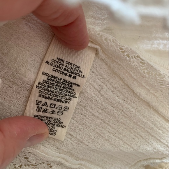 Free People floral Cottagecore embroidered boho top🌴 - Picture 5 of 7